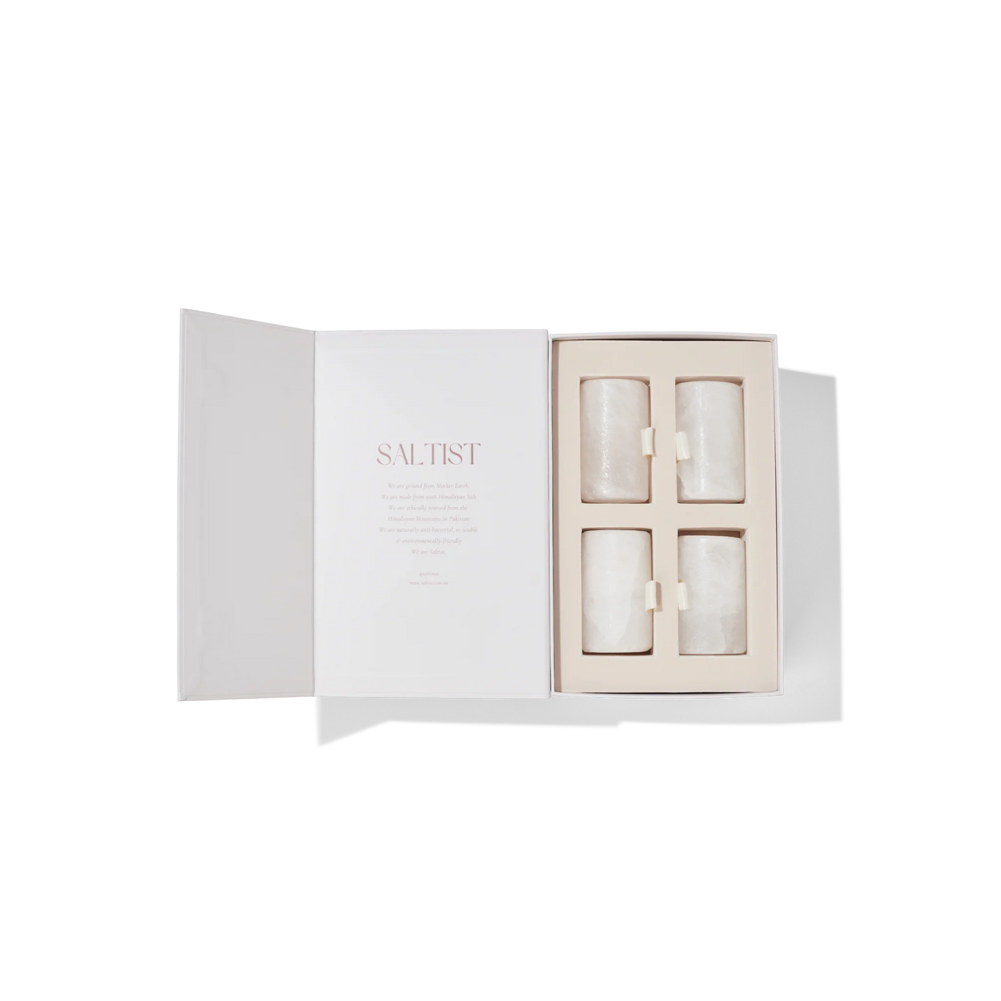 Saltist Himalayan White Salt Tequila Shot Glass Set