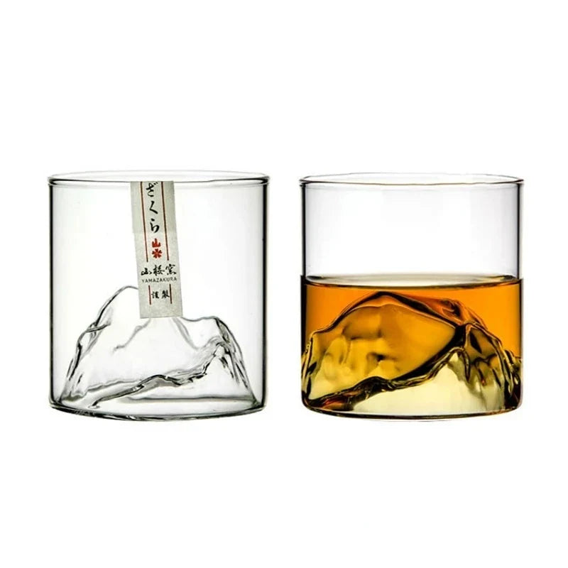 Mountain Whisky Glass Tumbler duo