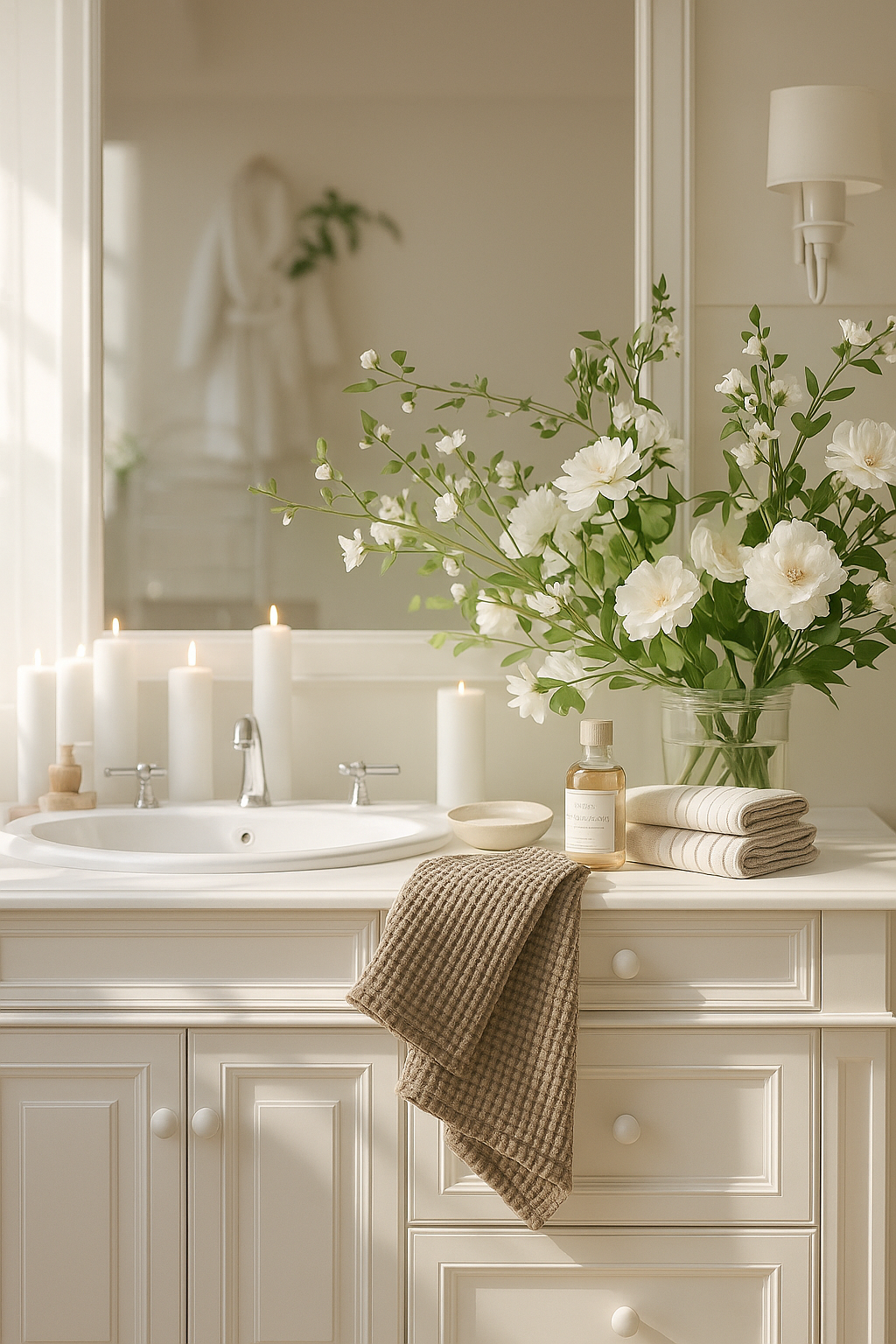 100% Organic Cotton Rustic Waffle Tea/Hand Towel - Khaki (DUE MARCH)