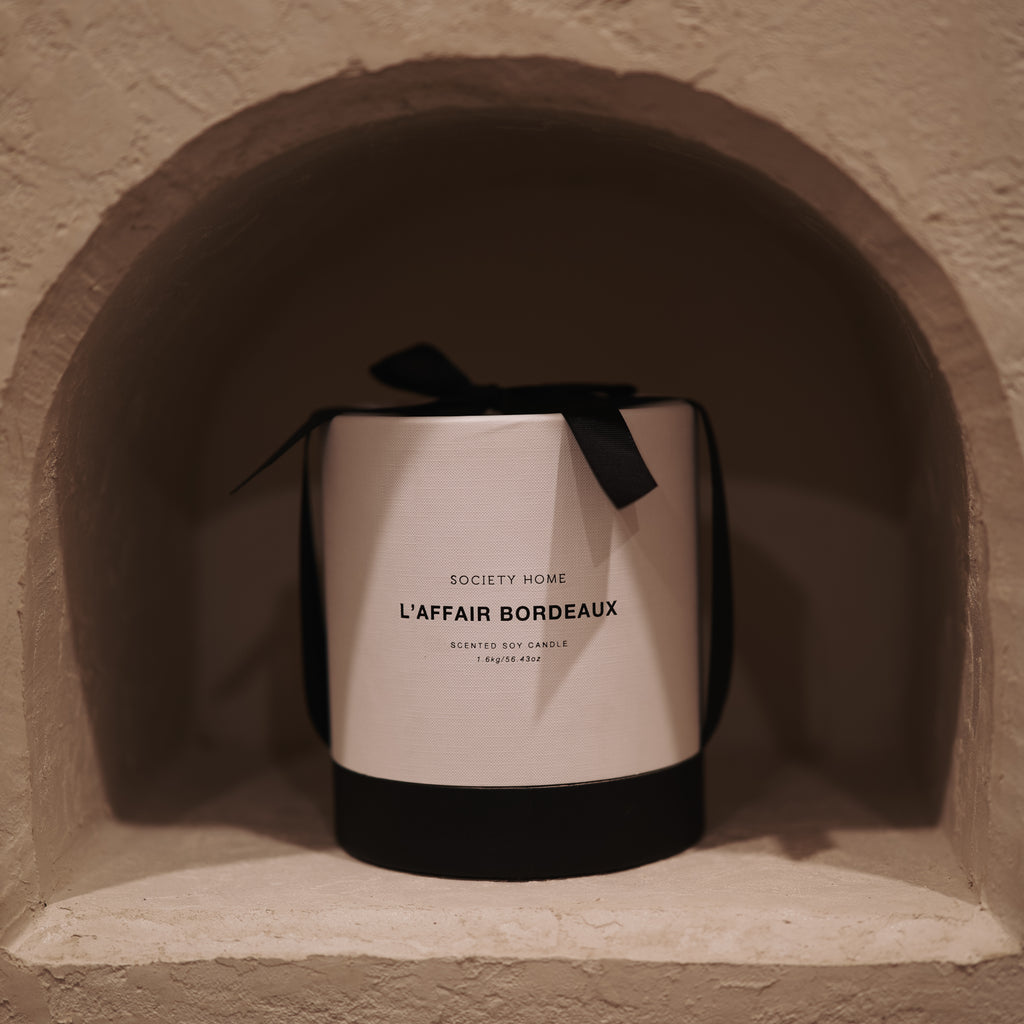 Society Home L'Affair Bordeaux Scented Soy Candle 1.6kg White