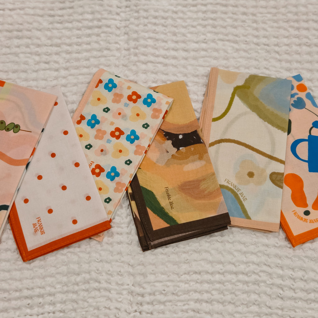 Pack of 6 Hankerchiefs - Vibrant Tones