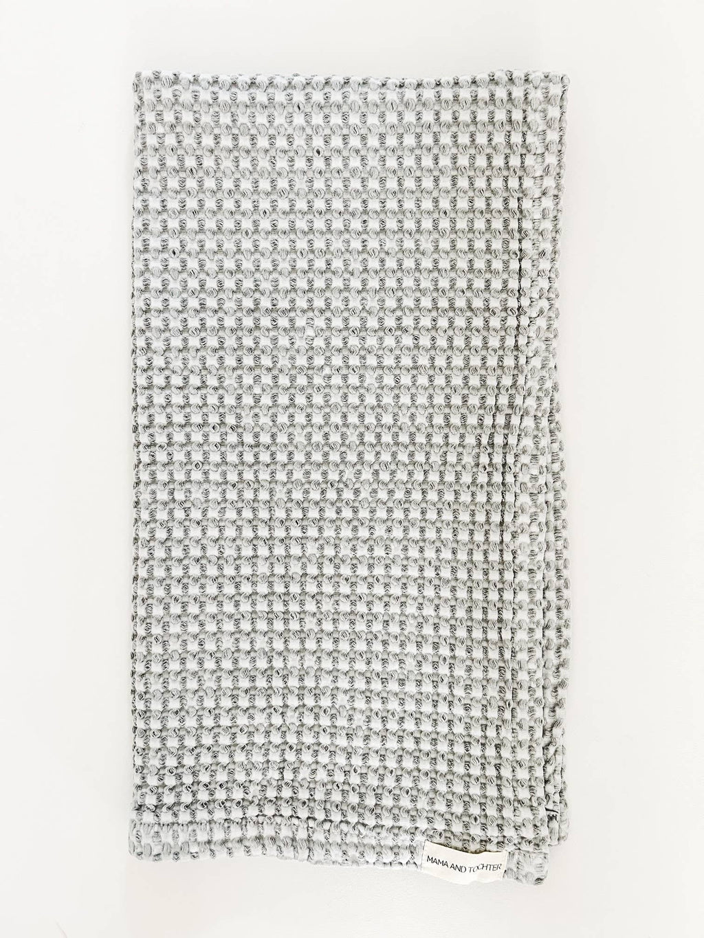 100% Organic Cotton Rustic Waffle Tea Towel - light grey