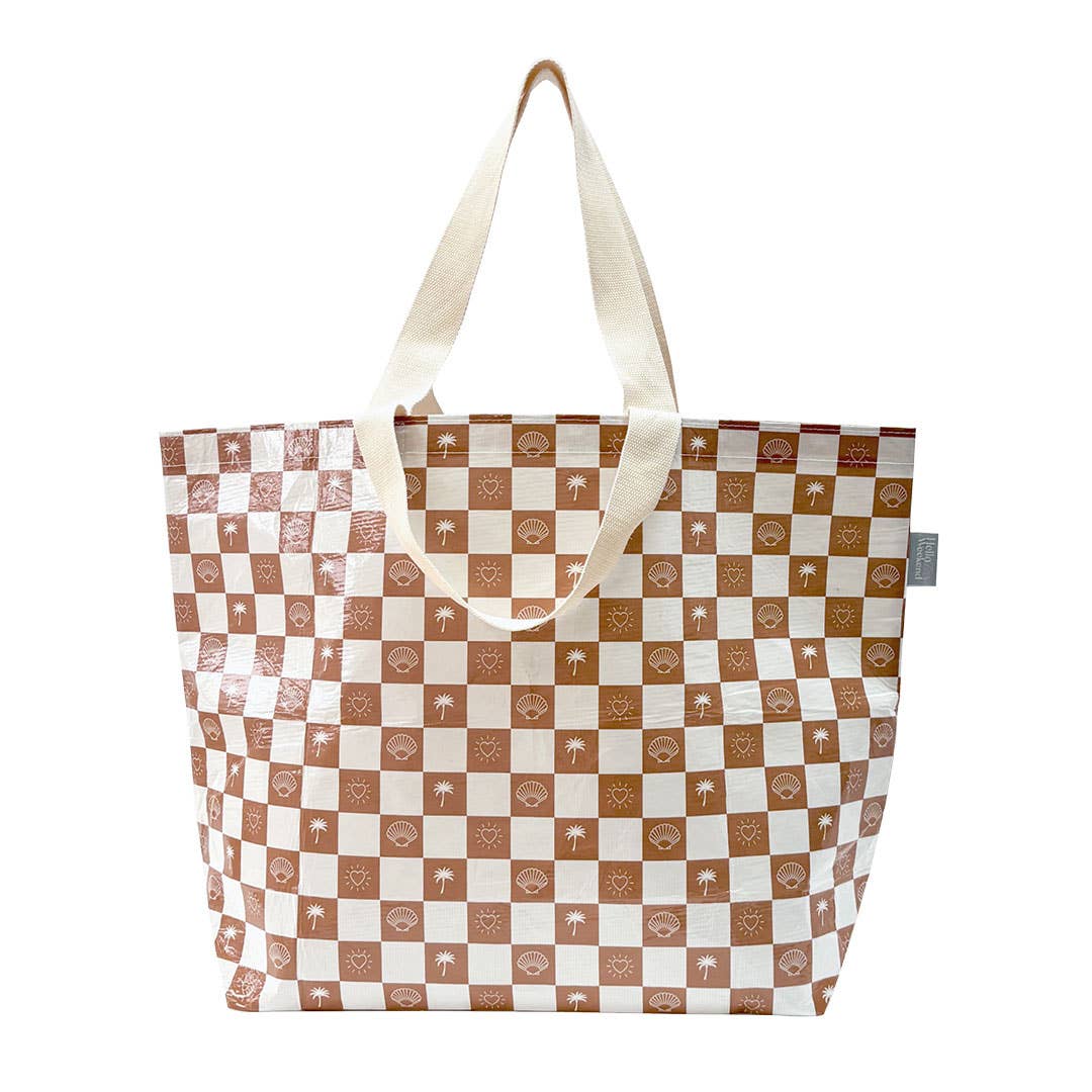 Palm Trees, Hearts & Shells - Weekender Tote Bag with Pocket