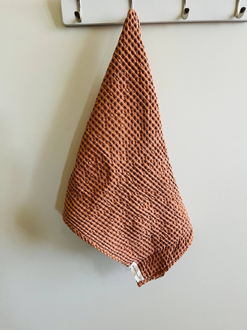 100% Organic Cotton Rustic Waffle Tea Towel - Terracotta
