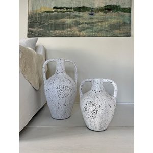 Lombok Urn Buffalo Antique Whitewash