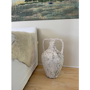 Lombok Urn Buffalo Antique Whitewash
