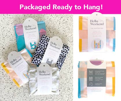 Palm Trees, hearts & Shells - Foldable Shopper Bag