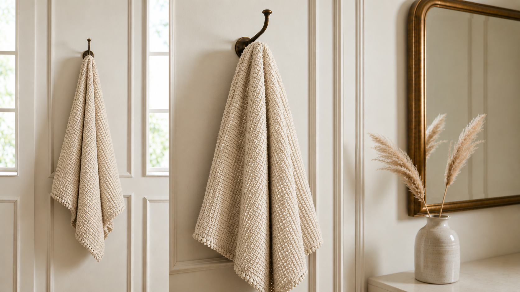 Organic Cotton Bamboo Waffle Throw Blanket - Natural - King
