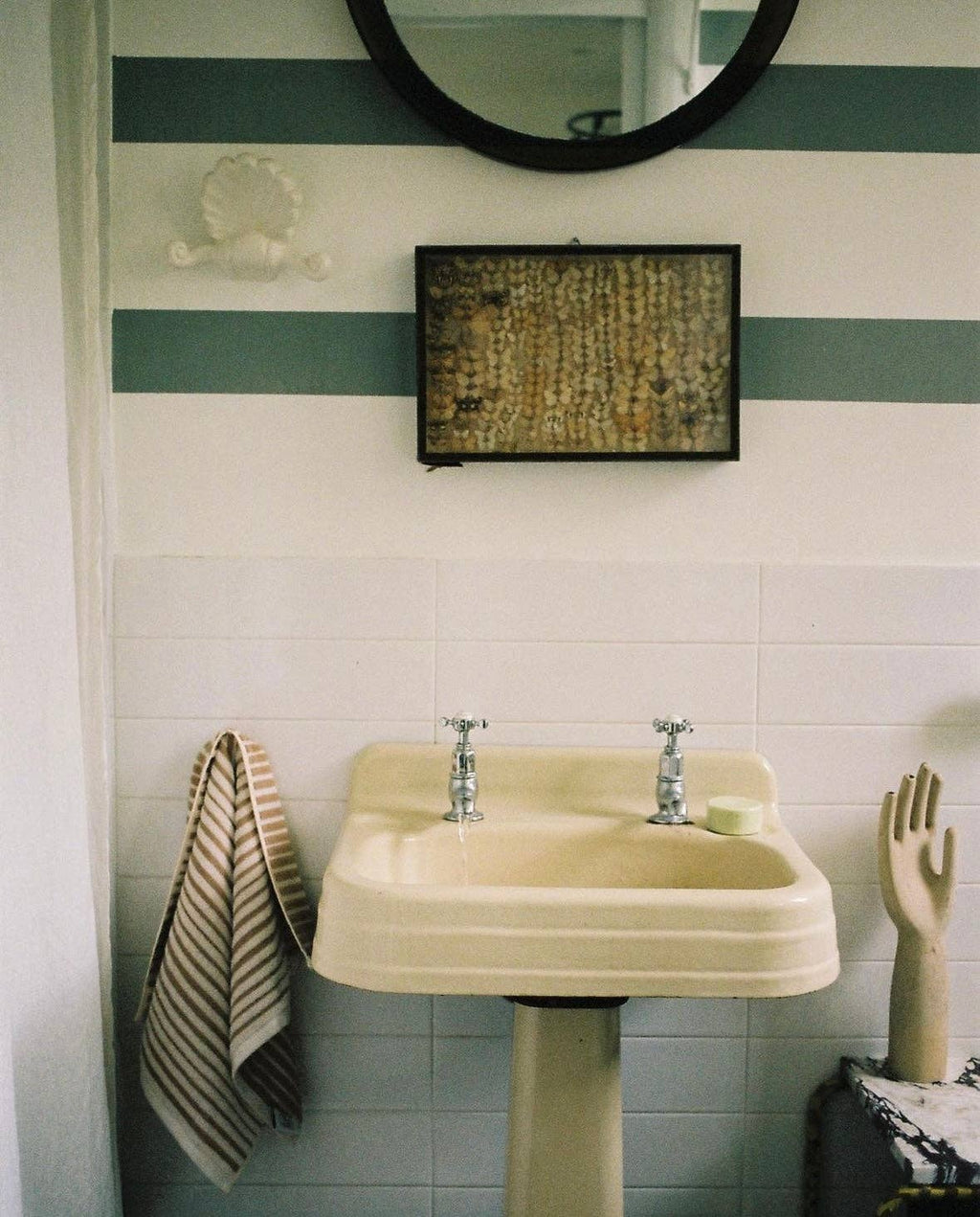 Hand Towel - Salento Stripe in TAN