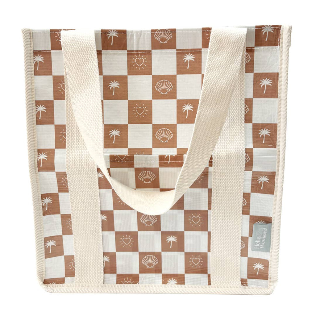Palm trees & hearts - Daily Market Tote Bag with Pocket