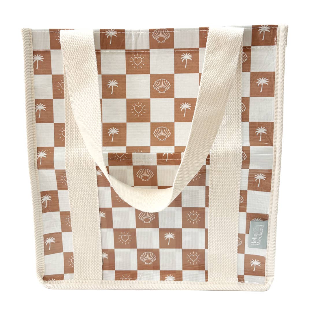 Palm trees & hearts - Daily Market Tote Bag with Pocket