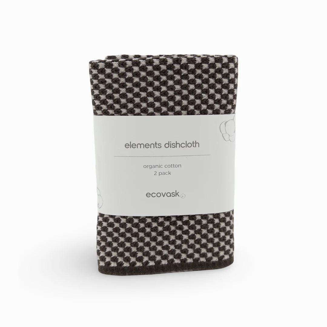 Elements Dishcloth 2pk - Kiwi (Chocolate)