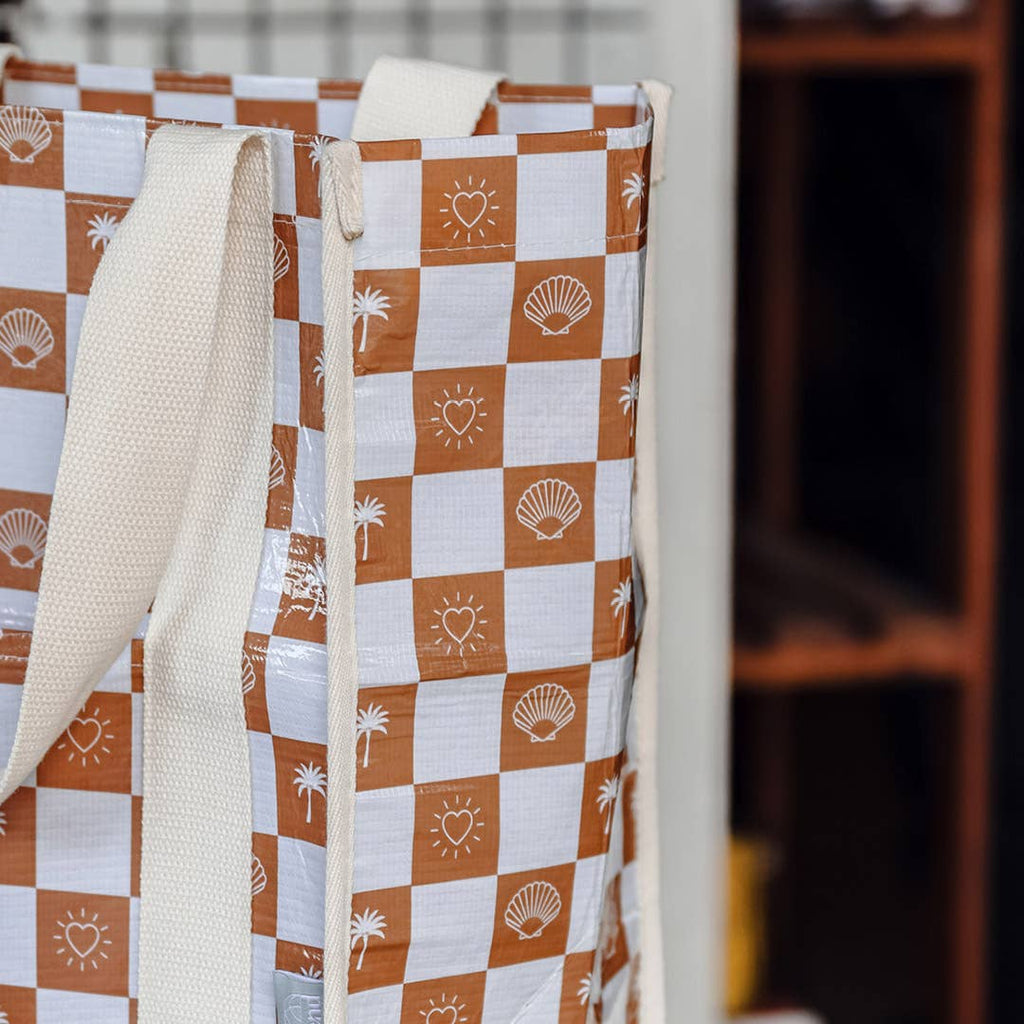 Palm trees & hearts - Daily Market Tote Bag with Pocket