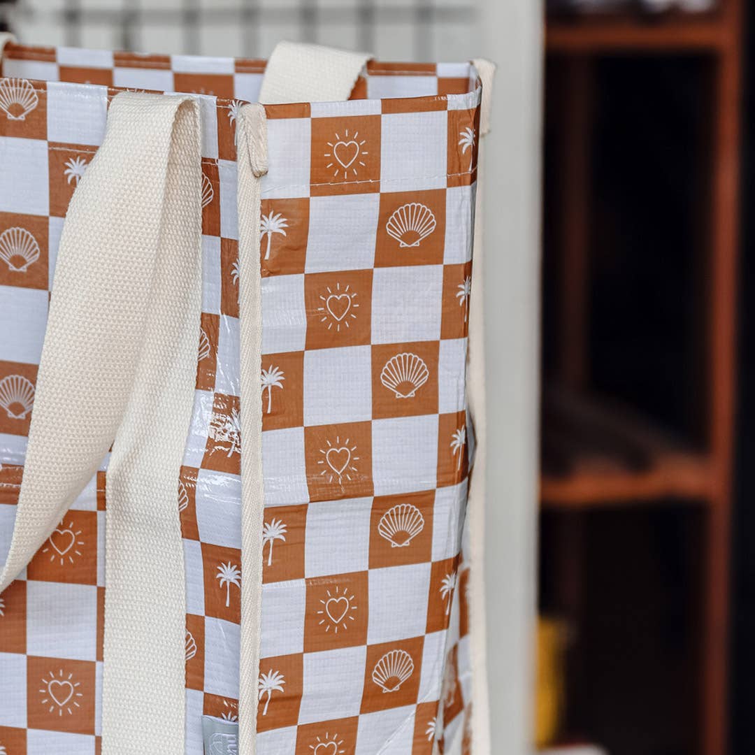 Palm trees & hearts - Daily Market Tote Bag with Pocket