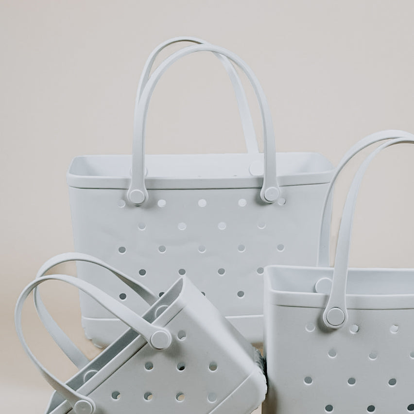 Rubber Tote Bag - White - Large