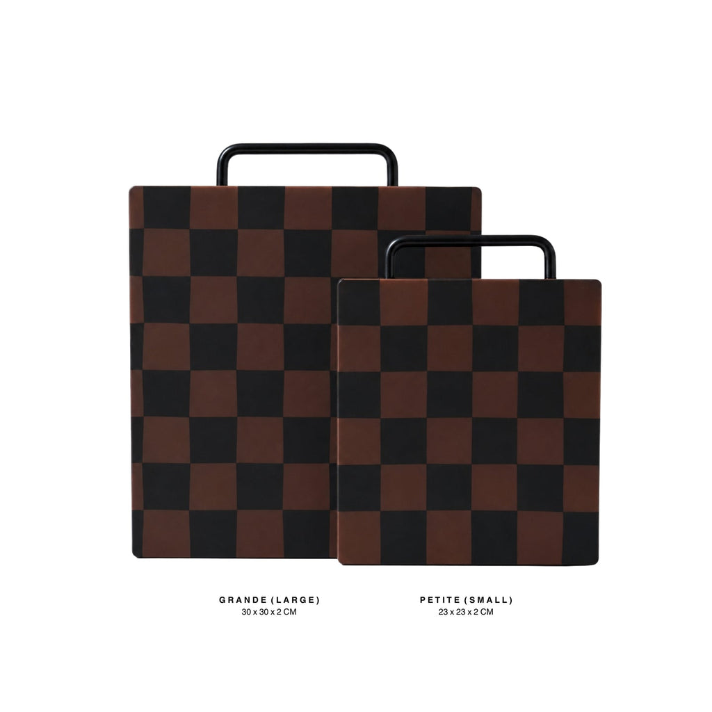 Chopping Board in Espresso Check